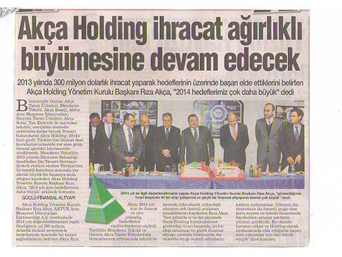 Akça Holding ihracat ağırlıklı büyümesine devam edecek